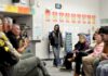 Santa Cruz County sheriff holds mountain meeting about potential release of ‘sexually violent predator’ Michael Cheek to Los Gatos neighborhood undersheriff addresses the crowd while seated. crowd looks distraught.